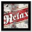 Rodney White Relax - Black Frame 15"x15" Art Print Poster Vintage