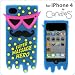 [SoftBank iPhone 4専用]CandiesシリコンケースMASSAGE HERO(BLUEブルー)