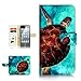 (for iPhone 8 Plus/iPhone 7 Plus) Flip Wallet Case Cover & Screen Protector Bundle - A21665 Turtle in Sea