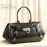 【財布】ITALY クロコダイルシャイニングハンドバッグ センター取り(No.3854)【セール中】