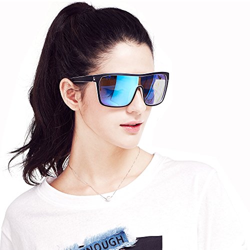 Liansan fashion oversized mirrored lenses sports sungla…