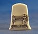Porcelain China Collectable Thimble -- Antique Silver Singer Sewing Machine with Free Gift Box