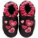 Robeez Infant/Toddler Funky Hearts Soft Sole Crib Shoe,Black,12-18 Months (US Toddler 4.5-6 M)