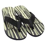 Mens Stripe Pattern Summer Wear Flip Flops