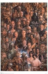 Star Wars - Episode I - VI - Movie Poster (All Characters) (Size: 22" x 34")