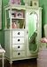 Lea Emma's Treasures Mirrored Door Chest Armoire in White