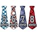 Monthly Milestone Belly Necktie Stickers for Baby Boy - Months 1-12 + One Year Sticker - 13 Pre-cut Vinyl Tie Sticker Set - Shower Gift
