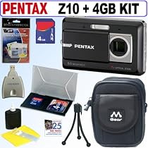 Pentax Optio Z10 8MP Digital Camera + 4GB Accessory Kit