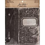 Worn Book Cover by Tim Holtz Idea-ology, Composition, 7 x 4.5 Inches, TH93098