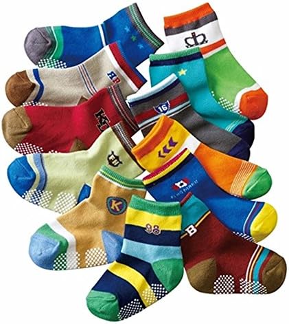 Happy Baby Boys Socks Gift Set-12-pack Socks-have Anti-skid Particles Baby Socks