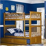Columbia Bunk Bed with Trundle in Caramel Latte Size: Twin/Twin