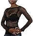 ToBeInStyle Women's Long Sleeve Fishnet Clubwear Top