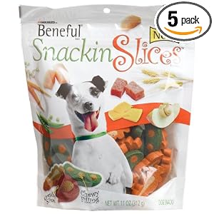 Beneful Snackin' Slices Dog Snacks, 11-Ounce Bags (Pack of 5)