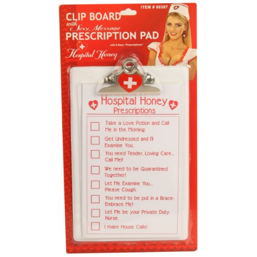 Forum Novelties Hospital Honey Clip Board Prescription Pad Nurse Costume Accessory