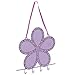 Purple Metal Mesh Rhinestones Flower Design Earring Holder / Jewelry Hook Hanging Display Rack - MyGift