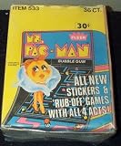 Ms. Pac-Man Trading Card Stickers & Rub-Off Games Box -36 Count