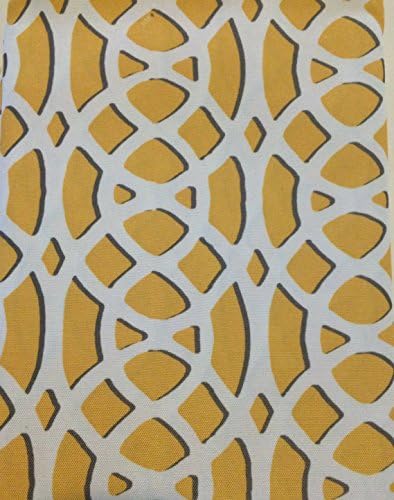 Vera Neumann Yellow White Lattice Trellis Indoor Outdoor Tablecloth with Zipper Umbrella Hole (60x84)
