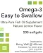 Omega-3 (Mini) 'Easy to Swallow' Ultra-pure Fish Oil Supplement Natural Lemon Flavor 200 Softgels