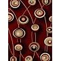 3'3" x 4'11" Radici USA Vesuvio 1676 - Red Rectangular