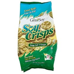 Genisoy Soy Crisps, Tangy Salt and Vinegar, 3.85-Ounce Bags (Pack of 12)
