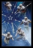 Dallas Cowboys Starfield (Terry Glenn, Tyson Thompson, Roy Williams, Keyshawn Johnson) Black Wood-Mounted Sports Poster Print - 24