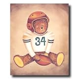 Green Bay Packers Football Teddy Bear Picture Art Print
