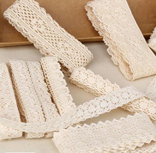 30 Yards DIY Handmade Patchwork Cotton Material Cotton Lace Ribbon Cotton Lace Trim for Sewing Embroidery Craft DIY Decoration Sewing Accessories (Mix Style 30 Y)