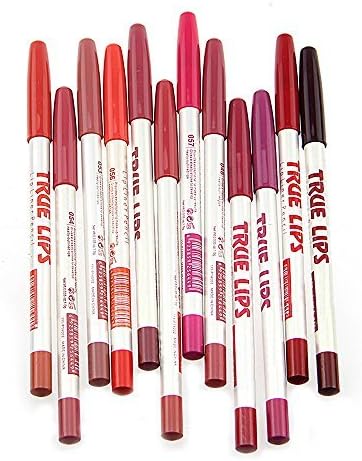 CTBeauty 12pcs Women's Professional Makeup Lipliner Waterproof Lip Liner Pencil Set by CTBeauty