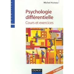 Psychologie diff�rentielle : Cours et exercices
