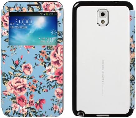 FF View Flip PU Leather Wallet Cover Case for Samsung Galaxy Note 3 III N9000 (Sky)