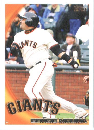 2010 Topps Baseball Card #253 Bengie Molina San Francisco Giants - Mint Condition - Shipped In Protective ScrewDown Display Case!