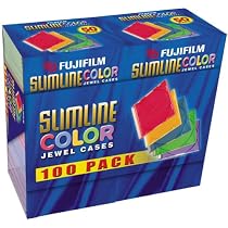 Fujifilm Media 25367101 Empty Color Slim Jewel Cases - 100 Pack