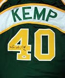 Shawn Kemp Autographed/Hand Signed Green Seattle Sonics Jersey PSA/DNA