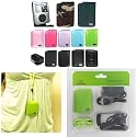 3n1 Combo Flip Leather Carrying Case wiht Belt Clip - Bundle with Home Travel Wall Charger and 12v Car Charger for Apple iPod 3rd Generation Nano 3
