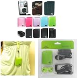 3n1 Combo Flip Leather Carrying Case wiht Belt Clip - Bundle with Home Travel Wall Charger and 12v Car Charger for Apple iPod 3rd Generation Nano 3