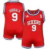 adidas Philadelphia 76ers #9 Andre Iguodala Infant Red Revolution Replica Jersey Creeper (12 Months)