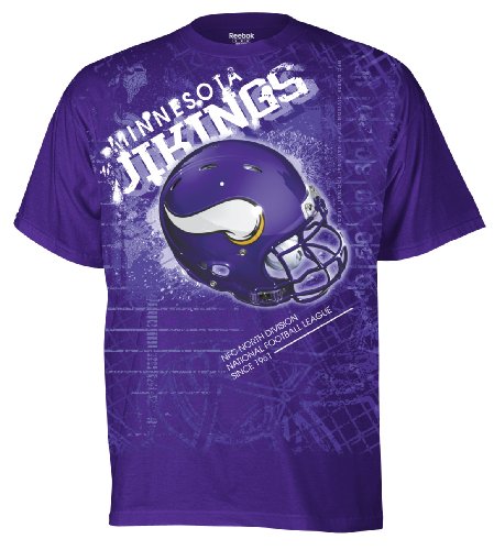 NFL Men's Minnesota Vikings Helmitude Tee (Regal Purple, Large)