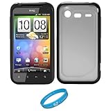 Durable Crystal Hard Case Cover with Black Rubberized TPU Silicone Skin Edg ....