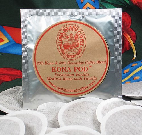 Exclusive, Aloha Island, Kona-Hawaiian Coffee Pods! Our Fabulous 20% Pure Kona Coffee!... by Aloha Island Coffee Co.