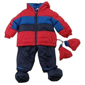 Rothschild 3 tone color blocked snowsuit Infant Boys 2 Piece Snow Suits