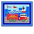 Heroes Large Blue Personalized Print
