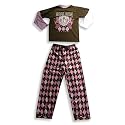 Carters Watch the Wear - Girls Long Sleeve Pajamas, Brown, Pink