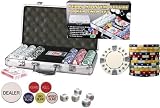 New 300 Clay Composite 11.5 gram Diamond Suited Poker Chips Set w/6 Dealer Buttons
