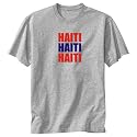 T-Shirt Heather Gray " Triple Color Haiti " Country