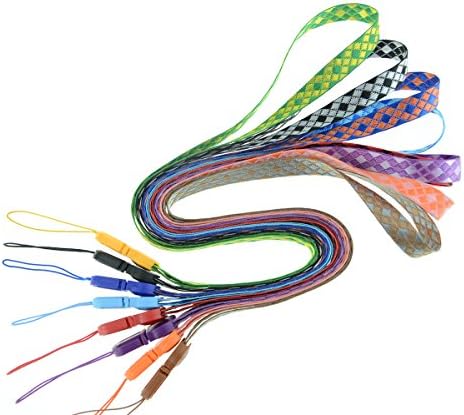 Eyecatching 8pcs Colorful Long Nylon Neck Strap Band Lanyard for Camera /Cell Phone/ Ipod/ Mp3/ Mp4 /Psp/usb Flash Drive/ Id Card Badge and Other Electronic Devices Badge Holders