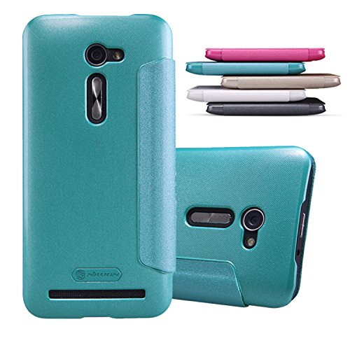 Asus Zenfone 2e Case - Demomm@ Ultra-thin Flip/folio Pu Leather Cover Frosted Back Hard Slim Case for At&t Asus Zenfone 2e 4g LTE (Leather-blue)