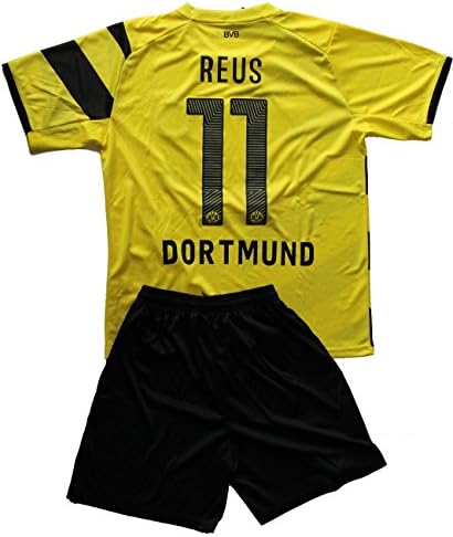2014/2015 BVB BORUSSIA DORTMUND HOME REUS 11 FOOTBALL SOCCER KIDS JERSEY & SHORT (14-16 YEARS (L))