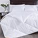 puredown Lightweight Goose Down Quilted Comforter, 100% Cotton Fabric Cover, Duvet Insert with Corner Tabs, King Size, White