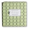 SwaddleDesigns Ultimate Receiving Blanket - Lime with Brown Mod Circles