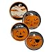 Grasslands Road Monster Mash Jack o Lantern Pumpkin Tidbit Plates Four Styles, Set of 4